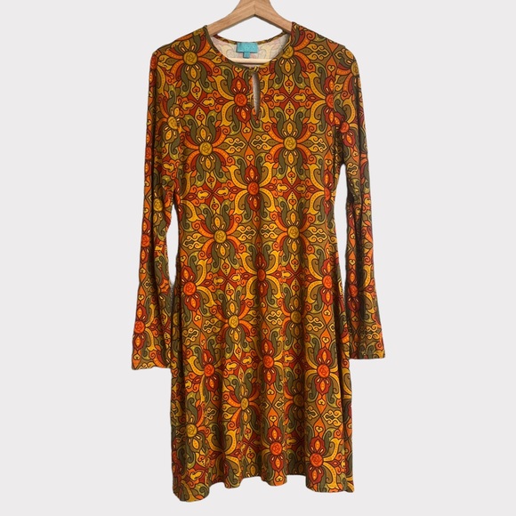 LaLamour 70’s Retro Print Dress Women’s Large Groovy Hippie Costume - Picture 1 of 5